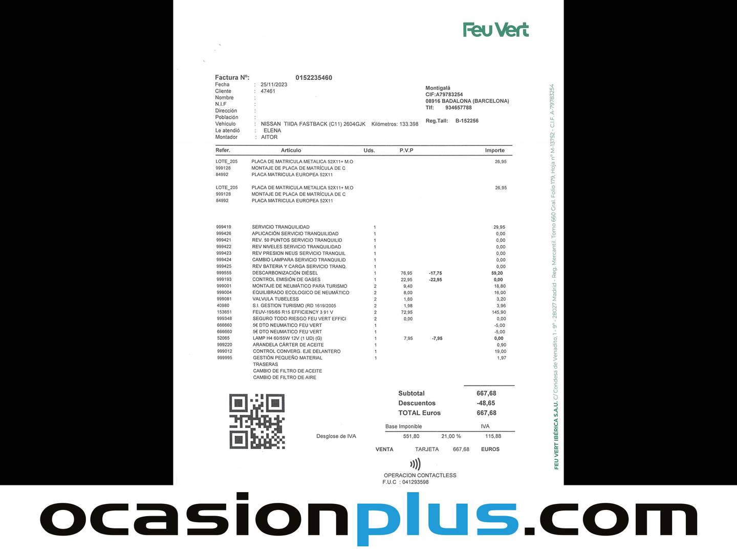 Foto del mantenimiento del Nissan Tiida Nissan Tiida 1.5 dCi Acenta Pack (105 CV)