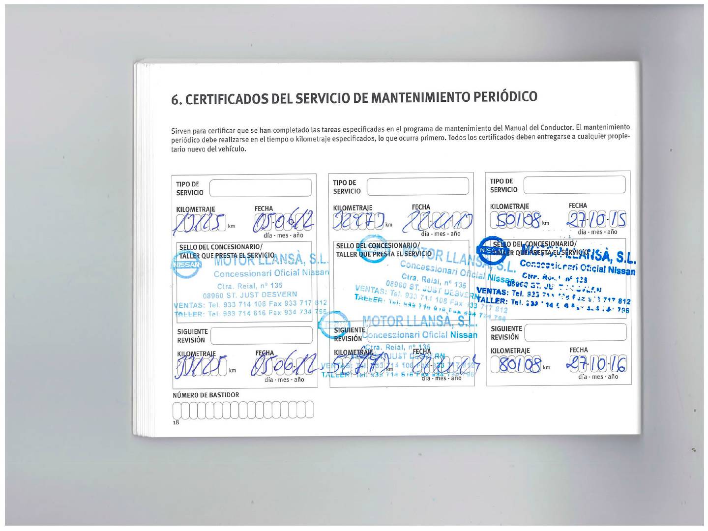Foto del mantenimiento del Nissan QASHQAI+2 Nissan Qashqai+2 2.0 dCi Tekna Premium 4x4 Piel 18`` (150 CV) 7 Plazas