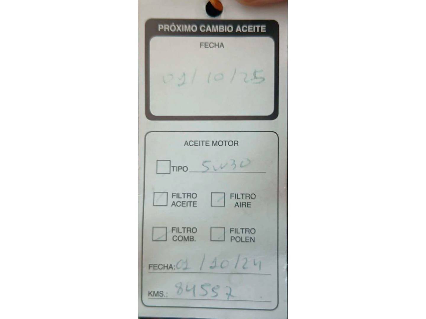 Foto del mantenimiento del Peugeot Rifter Peugeot Rifter BlueHDi 130 Active Standard (130 CV)