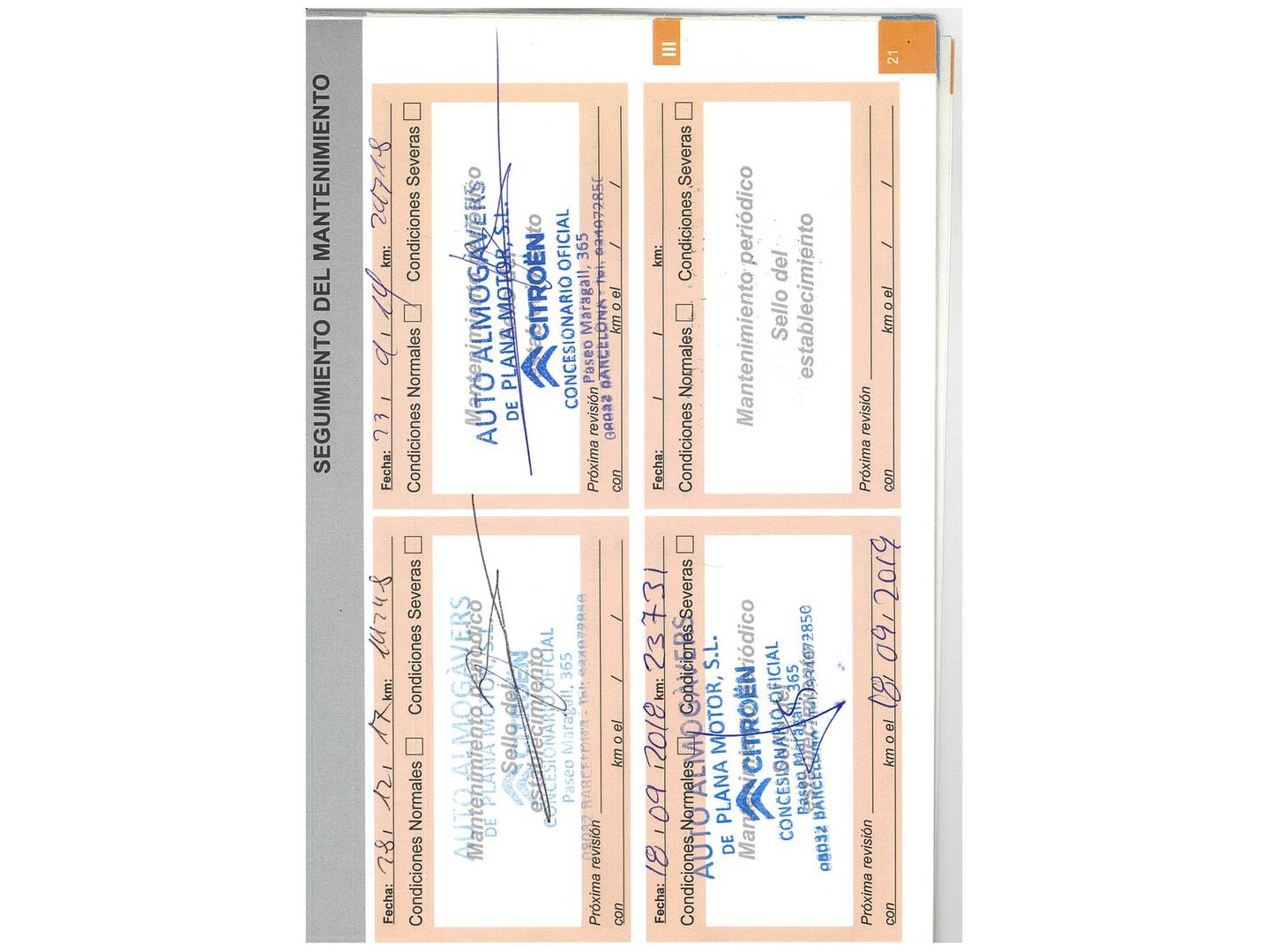 Foto del mantenimiento del Citroën C4 Picasso Citroën C4 Picasso 1.6 HDI Seduction (92 CV)