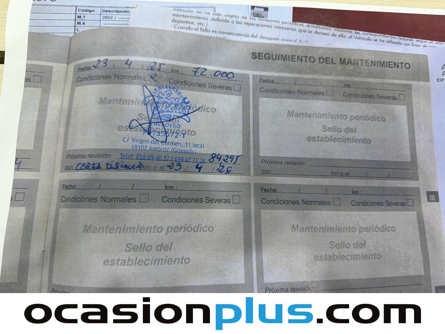 Foto del mantenimiento del Citroën C-Elysee Citroën C-Elysee PureTech 82 Shine (82 CV)