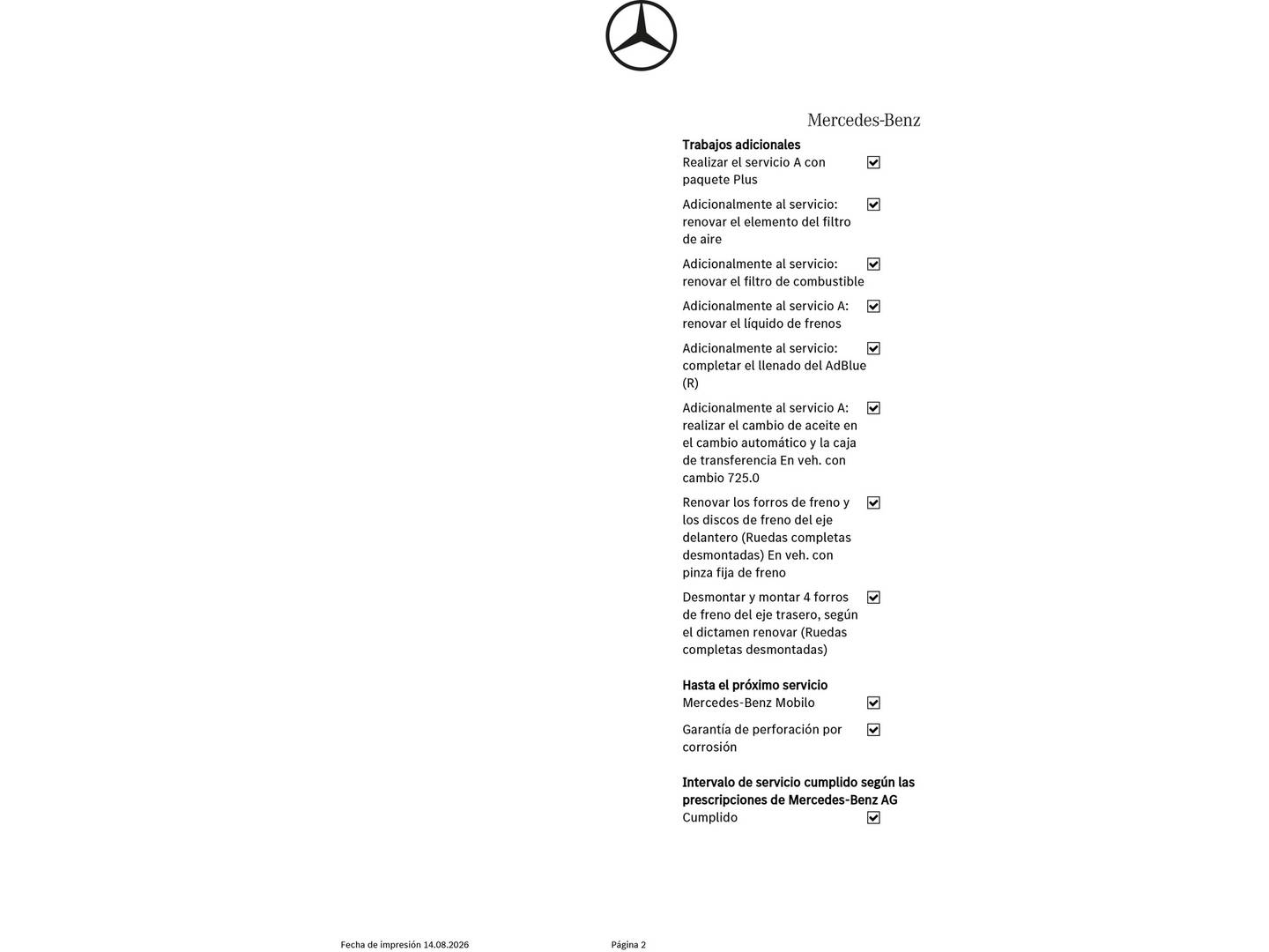Foto del mantenimiento del Mercedes Clase GLC Mercedes GLC GLC 250 d 4Matic (204 CV)