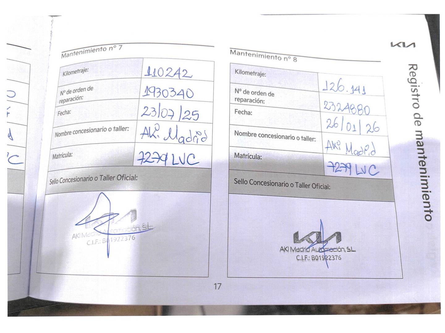 Foto del mantenimiento del KIA XCeed KIA XCeed 1.6 GDi PHEV eTech (141 CV)