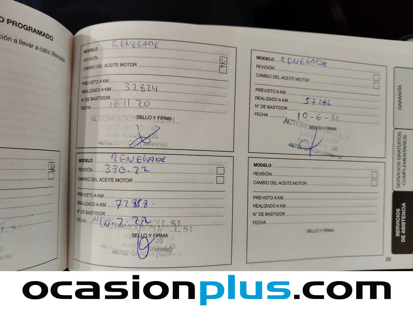 Foto del mantenimiento del Jeep Renegade Jeep Renegade 1.0G Sport 4x2 (120 CV)