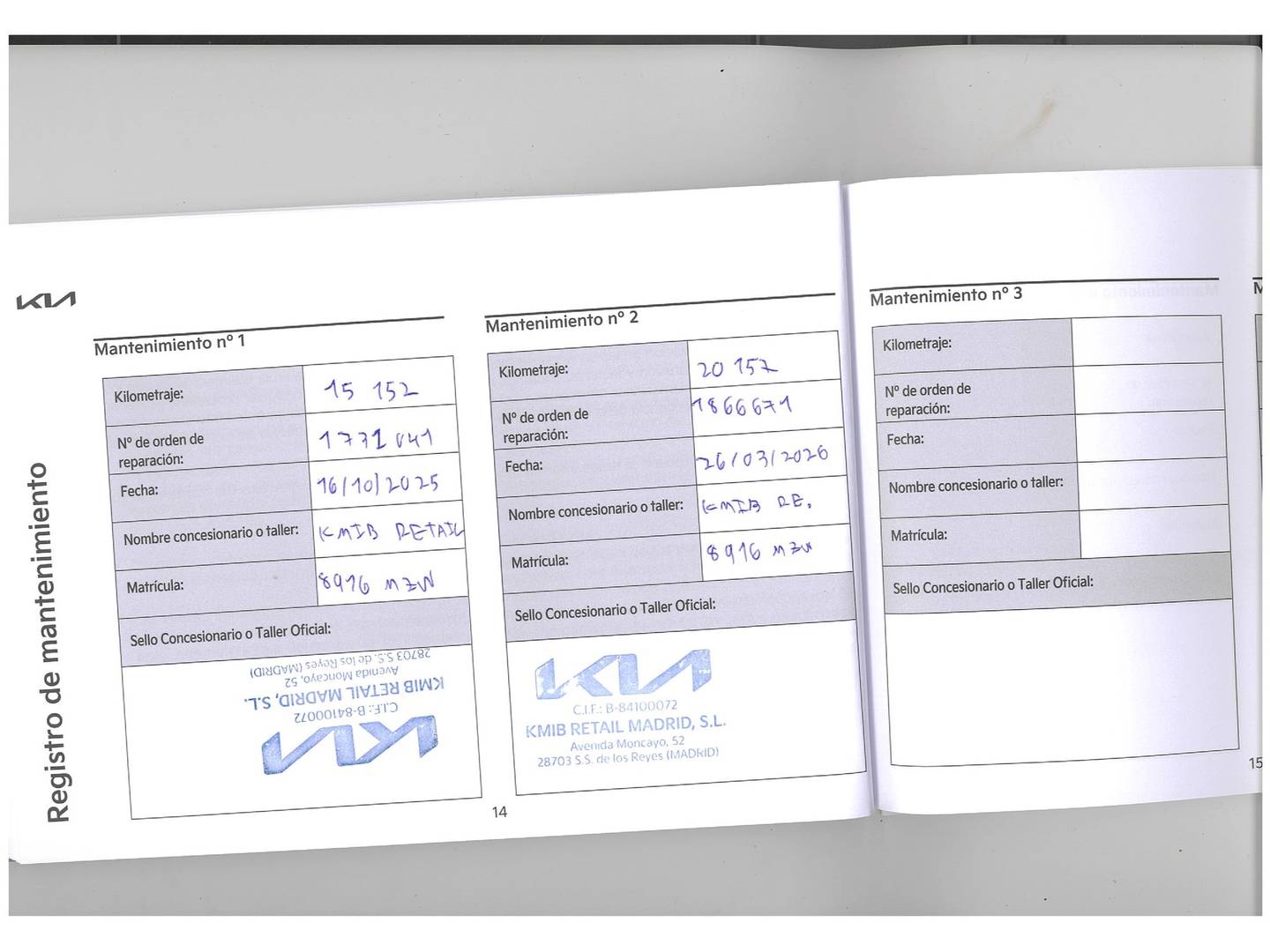 Foto del mantenimiento del KIA Ceed KIA Ceed 1.0 T-GDI Drive (100 CV)