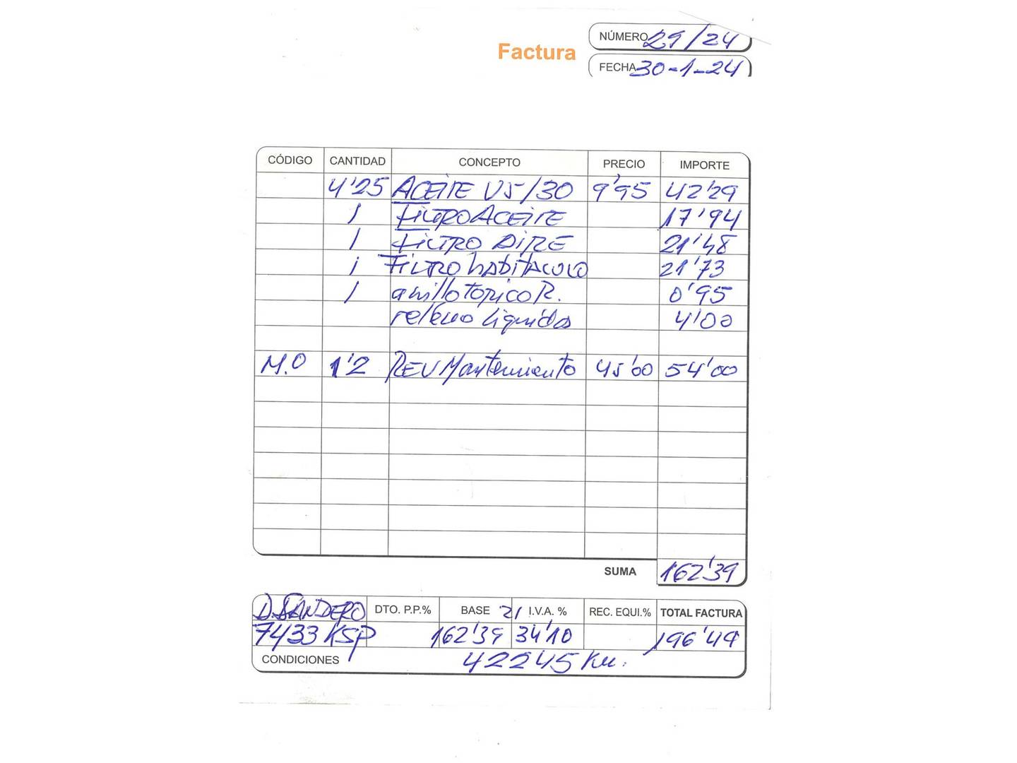 Foto del mantenimiento del Dacia Sandero Dacia Sandero Stepway Essential TCe (90 CV)