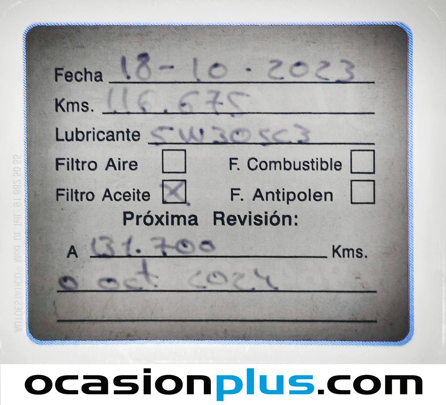 Foto del mantenimiento del Opel Corsa Opel Corsa 1.3 CDTI Enjoy (75 CV)