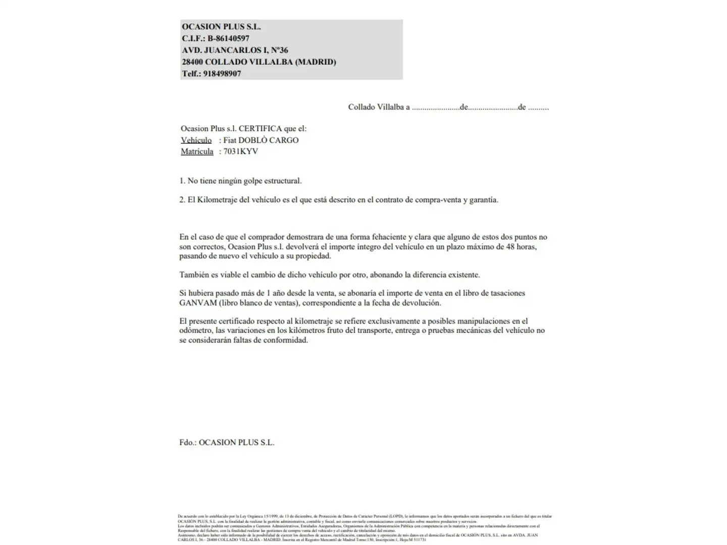 Certificado
