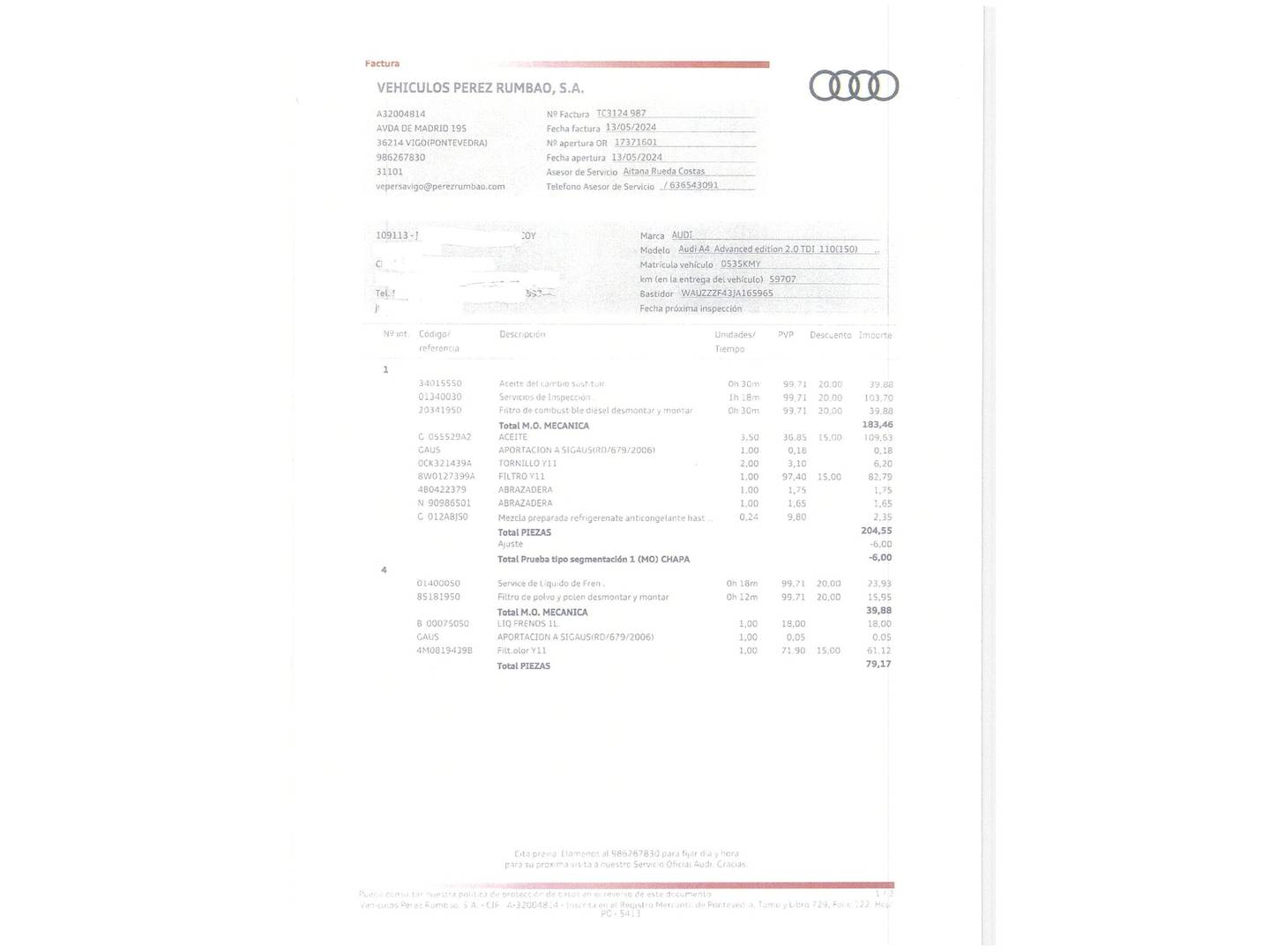 Foto Audi A4 Audi A4 Advanced edition 2.0 TDI (150 CV) S tronic