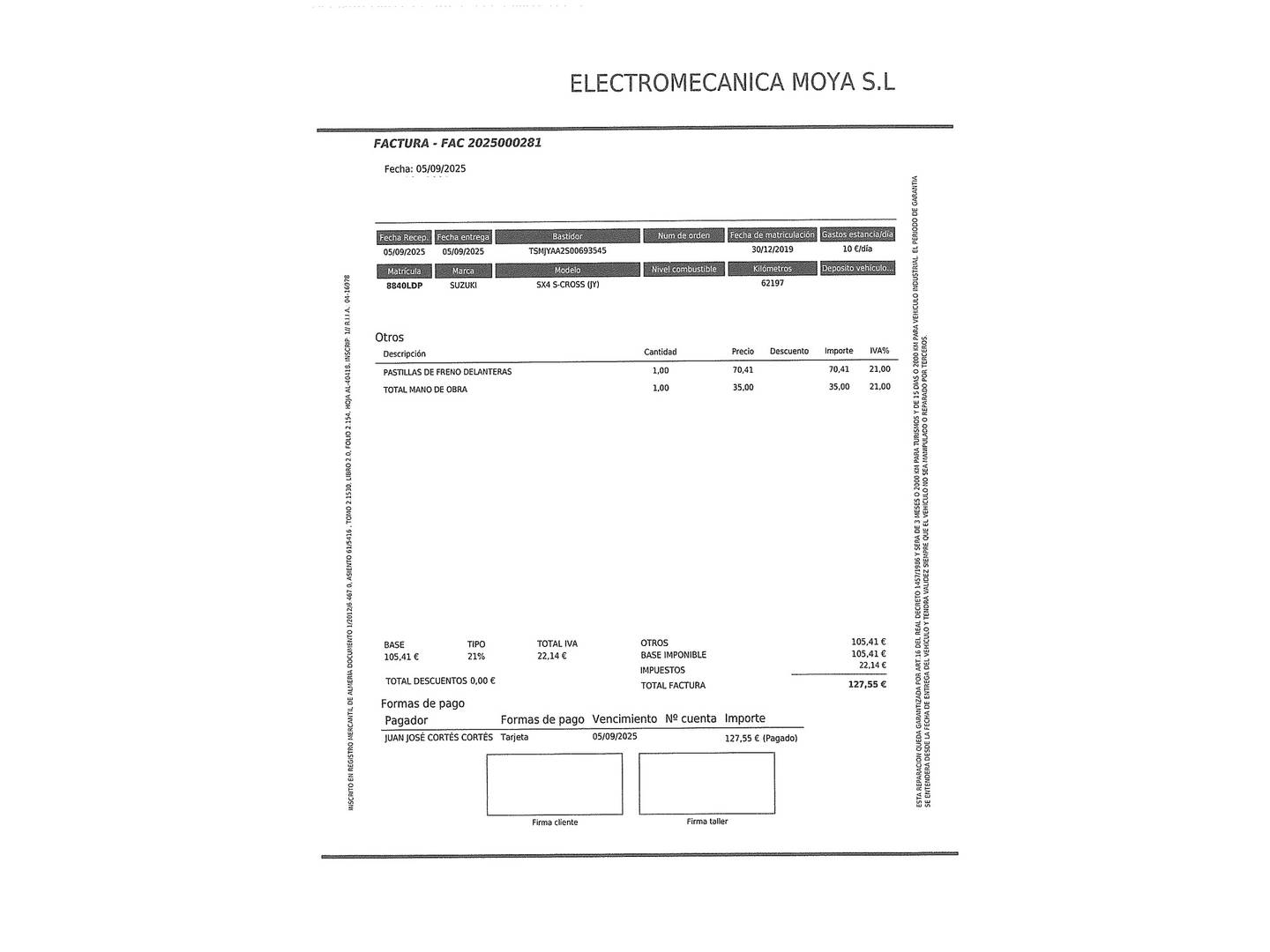 Foto del mantenimiento del Suzuki S-Cross Suzuki S-Cross 1.4 DITC GLX Auto (140 CV)