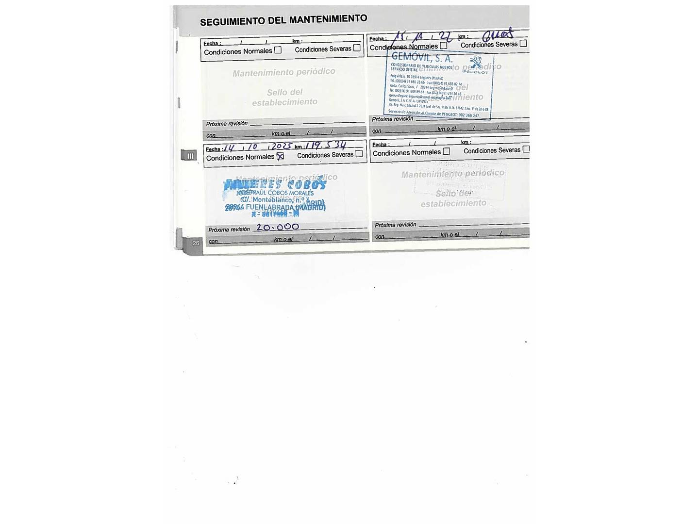 Foto del mantenimiento del Peugeot 508 Peugeot 508 BlueHDi 180 S&S GT Line EAT8 (180 CV)