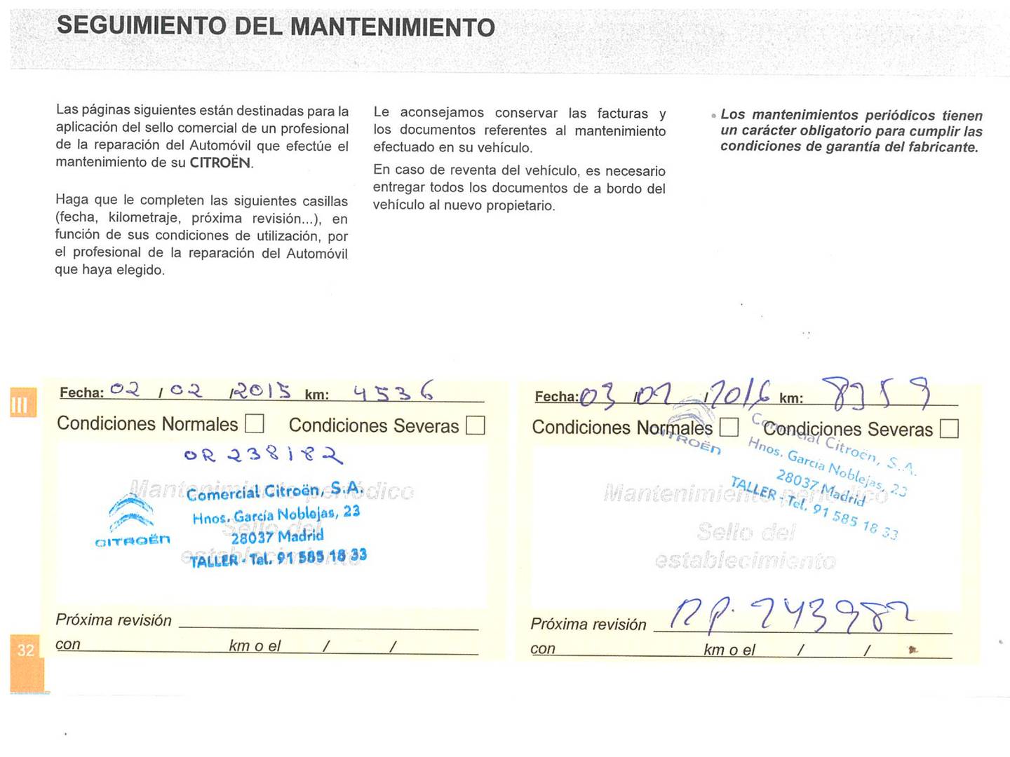 Foto del mantenimiento del Citroën C3 Picasso Citroën C3 Picasso 1.4 VTi Collection (95 CV)