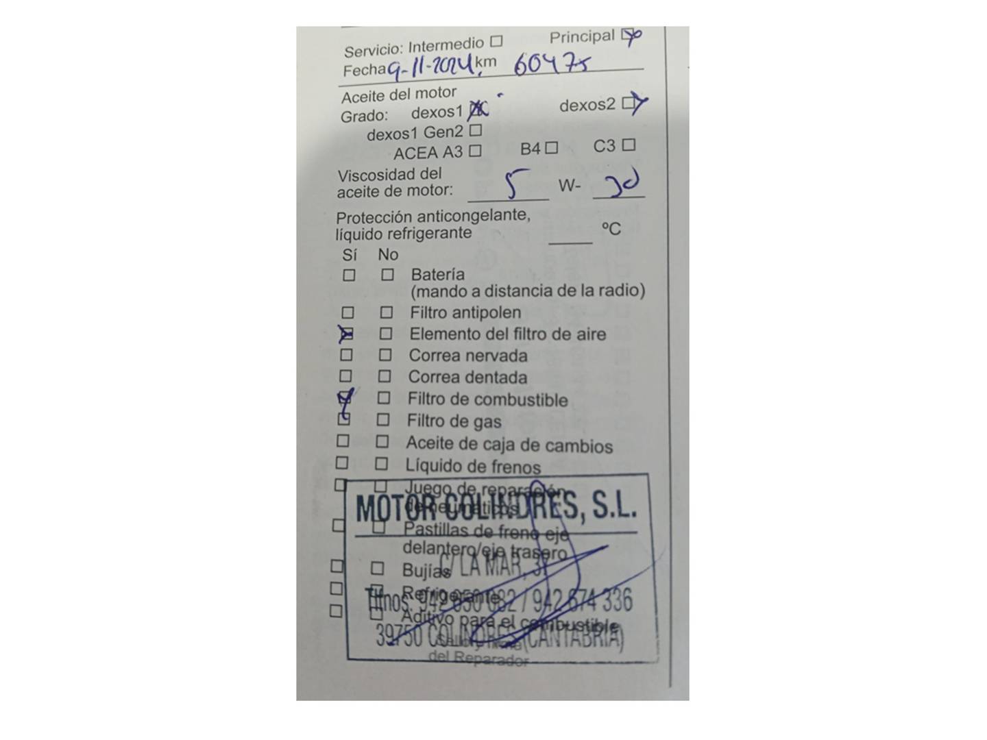 Foto del mantenimiento del Opel Corsa Opel Corsa 1.5D DT Elegance (102 CV)