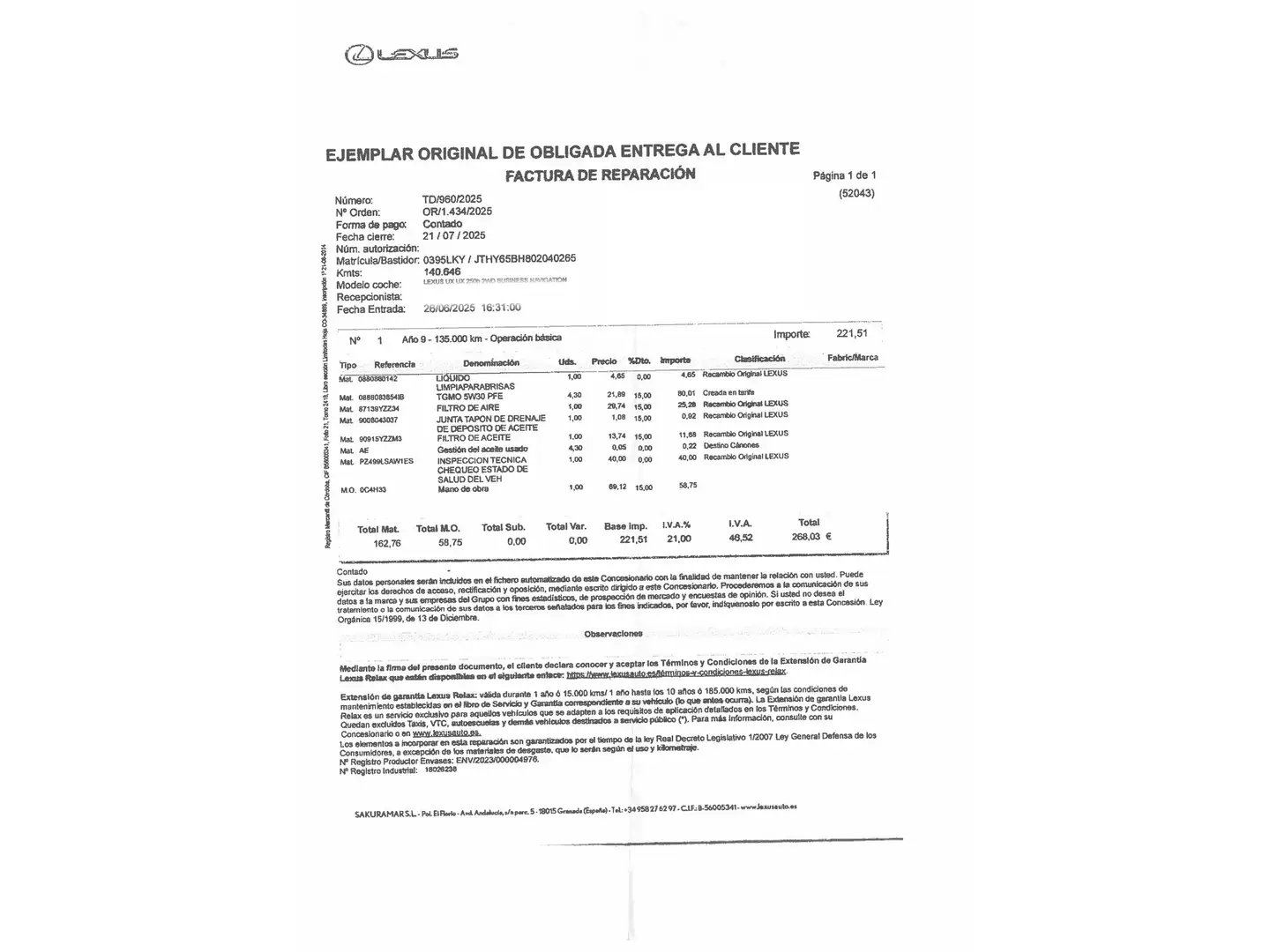 Foto Lexus UX Lexus UX 250h Business Navigation 2WD (184 CV)