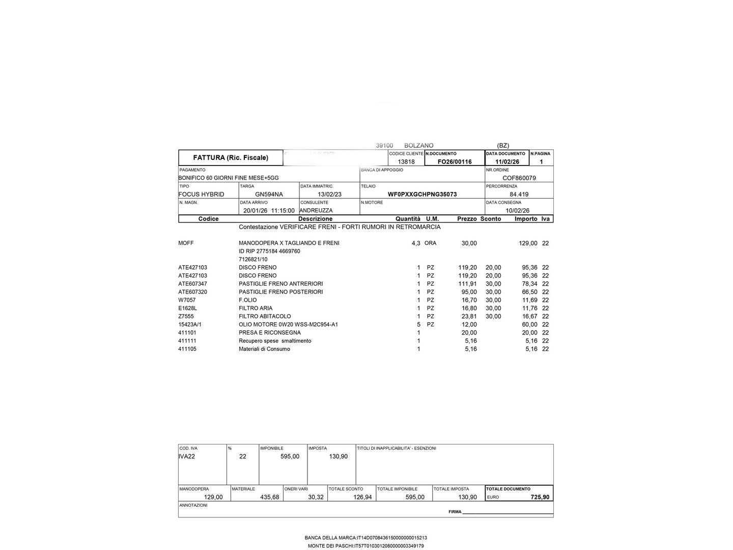 Foto del mantenimiento del Ford Focus Ford Focus SportBreak 1.0 Ecoboost MHEV ST-Line Auto (155 CV)