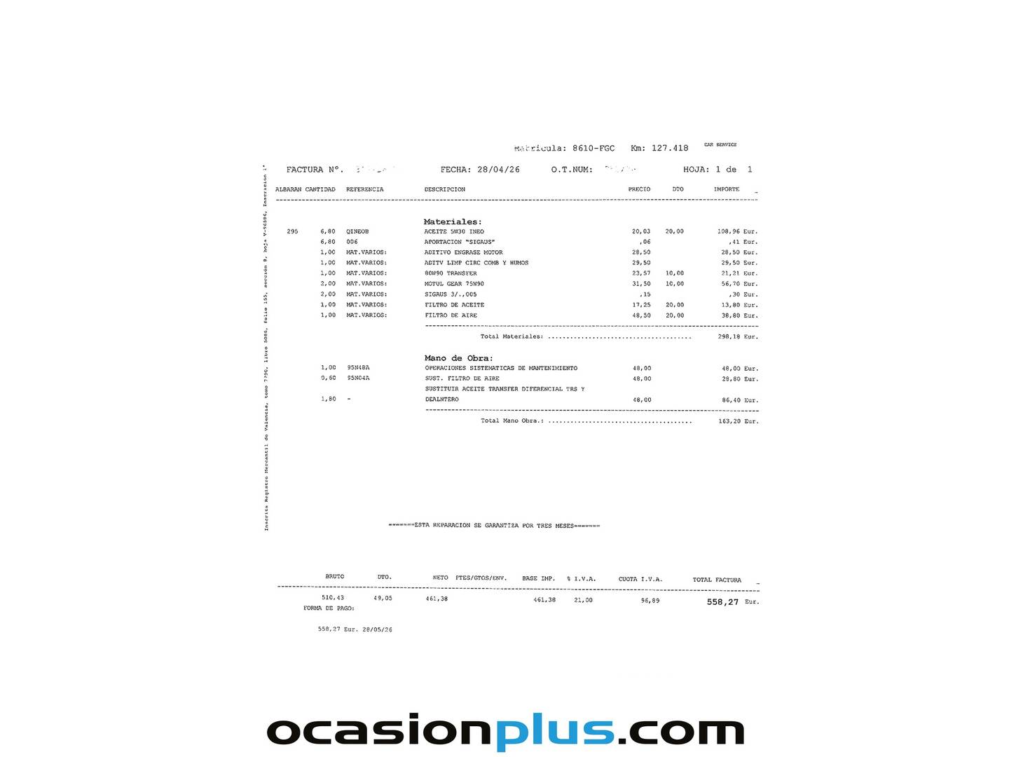 Foto del mantenimiento del Land Rover Freelander Land Rover Freelander 2.0 Td4 Sport (112 CV)