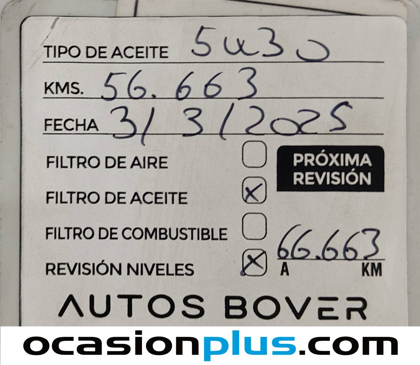 Foto del mantenimiento del Renault Trafic Renault Trafic Furgon L1H1 CUA Blue dCi (130 CV)