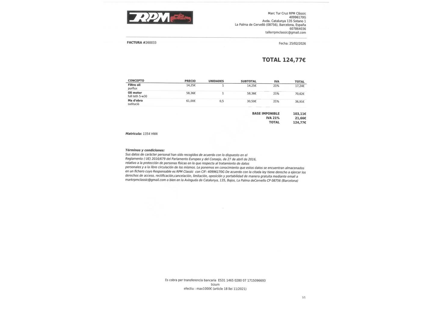 Foto del mantenimiento del Opel Corsa Opel Corsa 1.2 S&S Selective (85 CV)