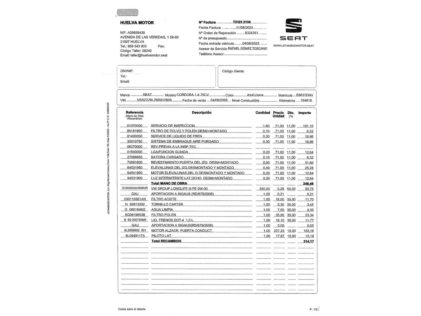 Foto Seat Córdoba SEAT Córdoba 1.4 16v Reference  (75 CV)