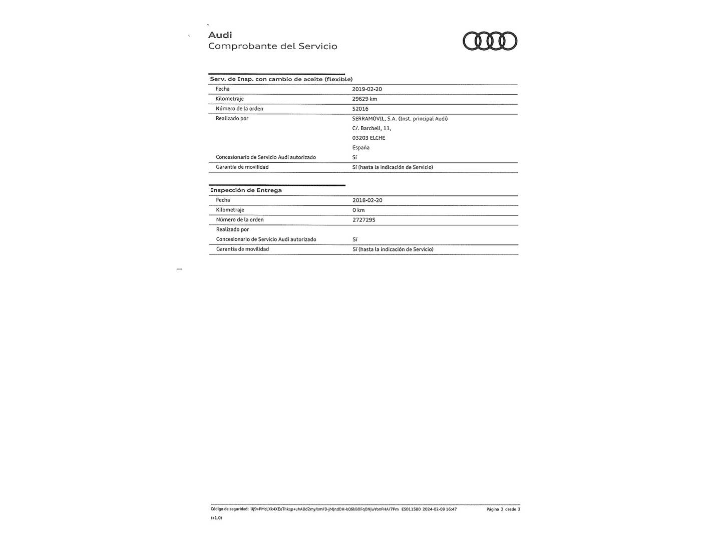 Foto del mantenimiento del Audi Q3 Audi Q3 design edition 1.4 TFSI ultra CoD (150 CV)