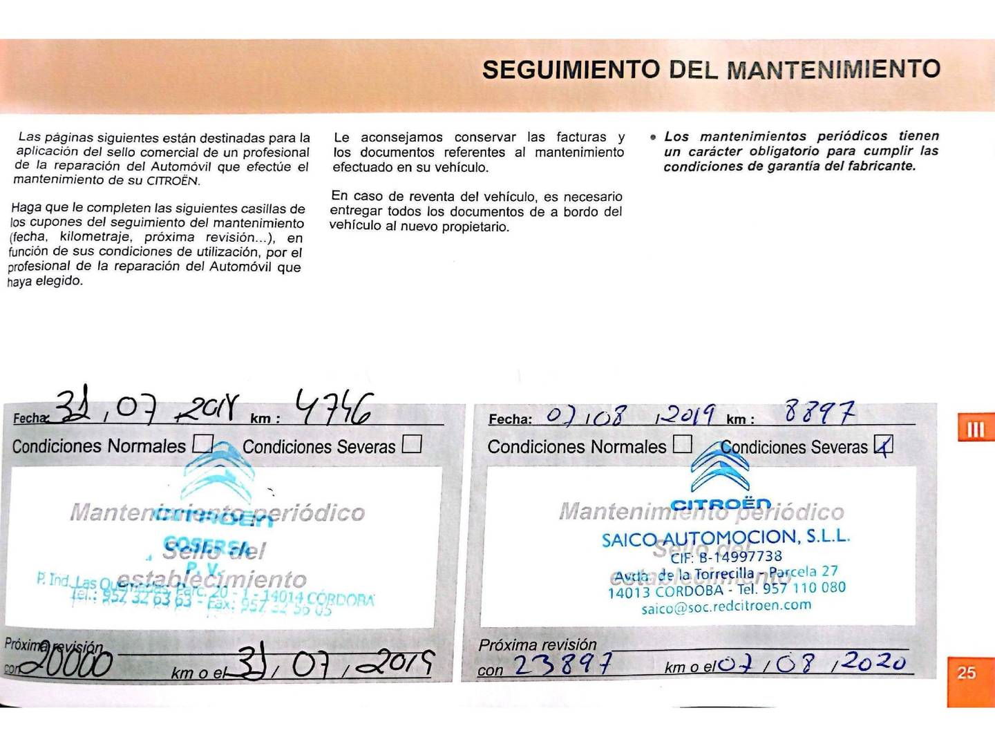 Foto del mantenimiento del Citroën C4 Citroën C4 BlueHDi 100 Feel Edition (99 CV)