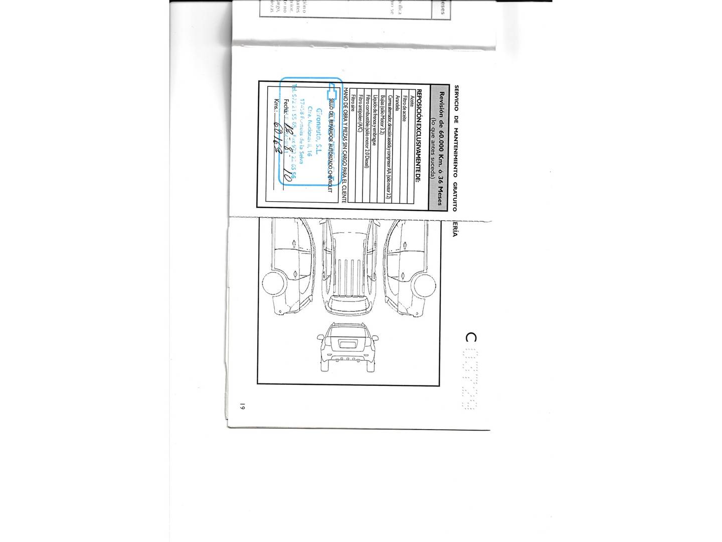Foto del mantenimiento del Chevrolet Captiva Chevrolet Captiva 2.0 VCDI 16V LTX (150 CV)7 Plazas