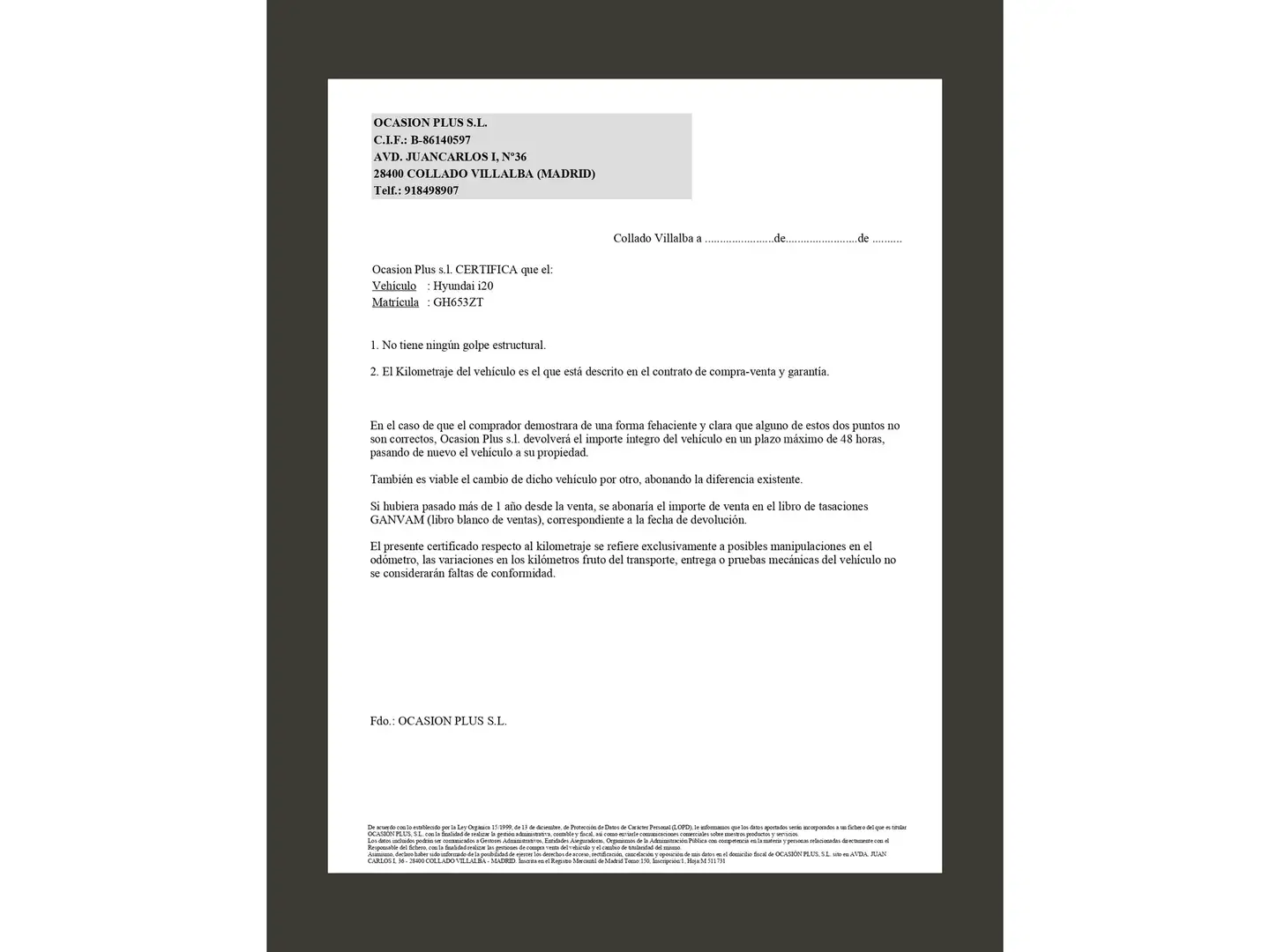 Certificado