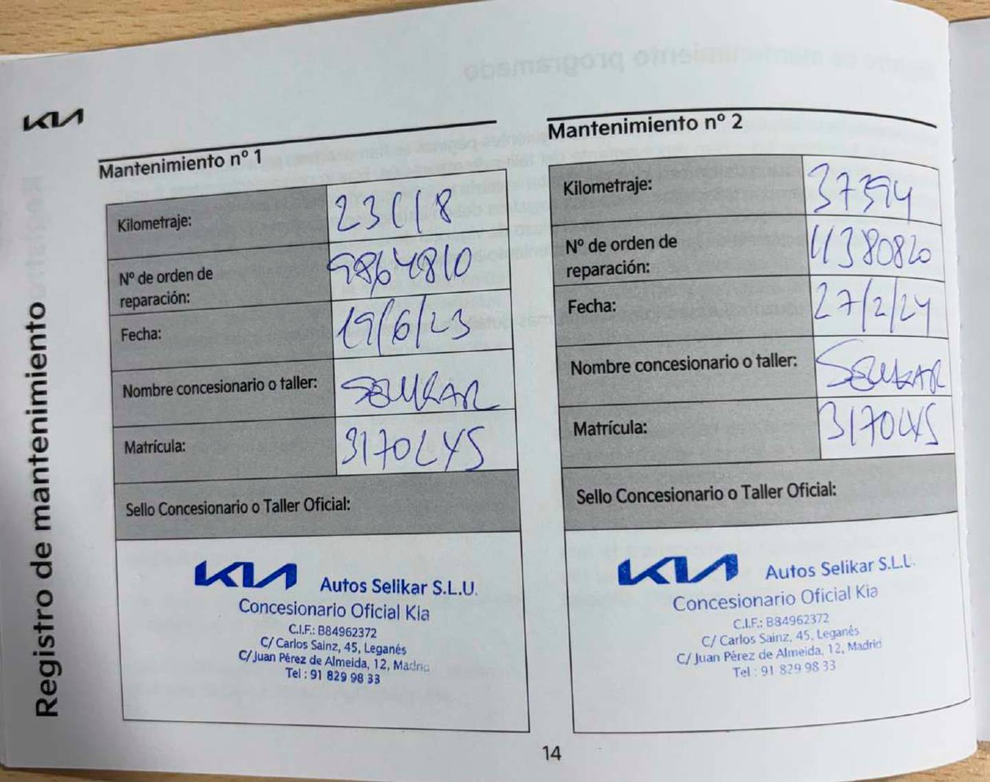 Foto del mantenimiento del KIA Rio KIA Rio 1.0 T-GDi MHEV iMT Drive Pack Sport (100 CV)