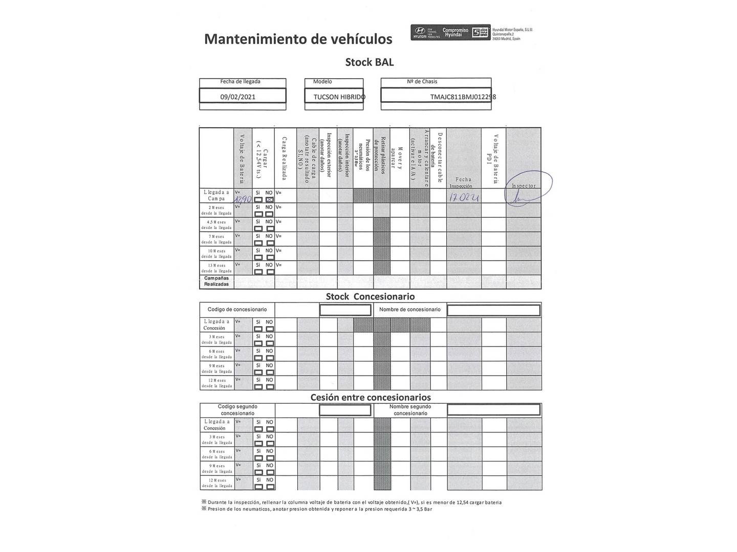 Foto del mantenimiento del Hyundai Tucson Hyundai Tucson 1.6 TGDI HEV Maxx Sky DCT (230 CV)