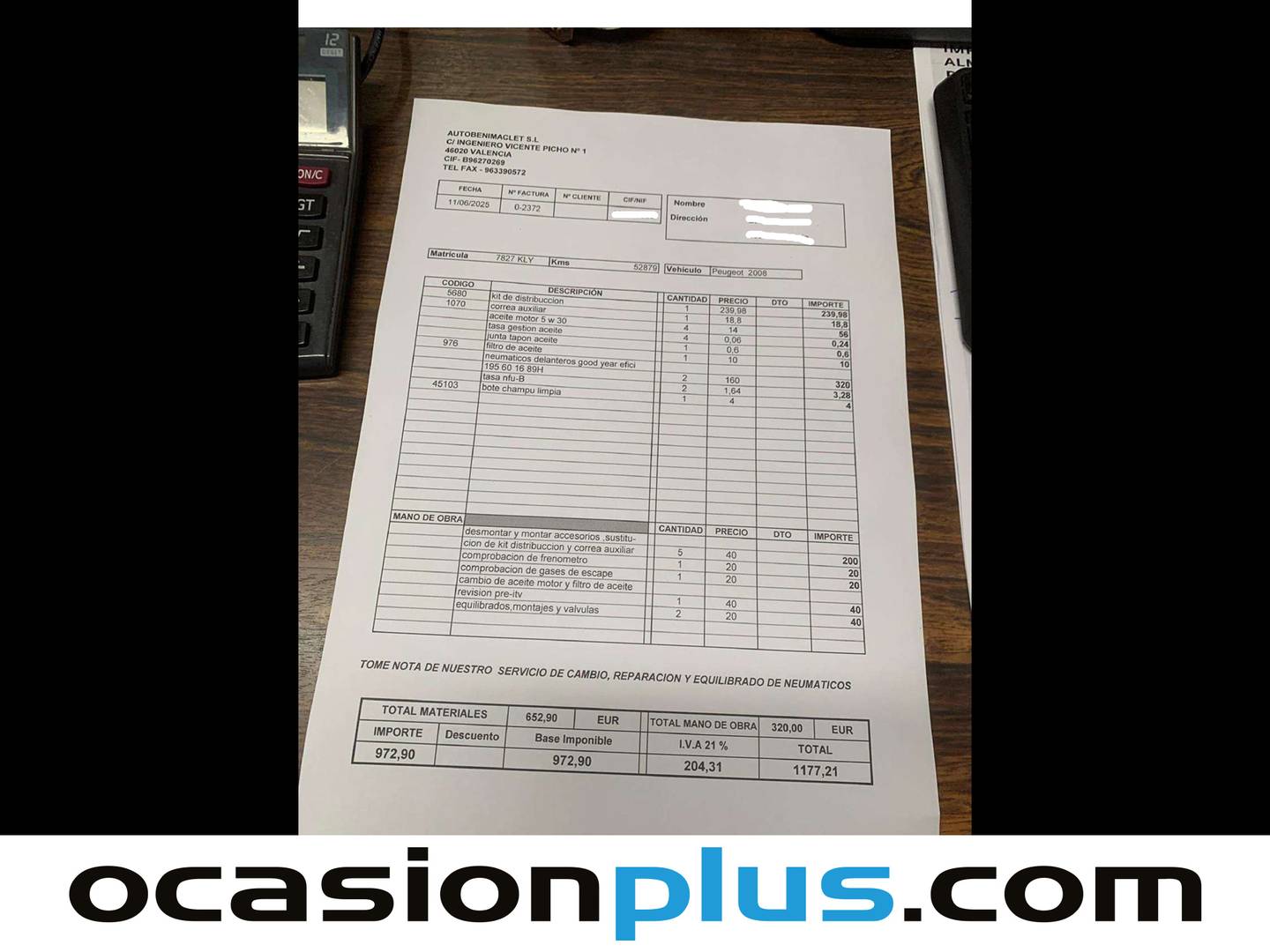 Foto del mantenimiento del Peugeot 2008 Peugeot 2008 PureTech 82 Style (82 CV)