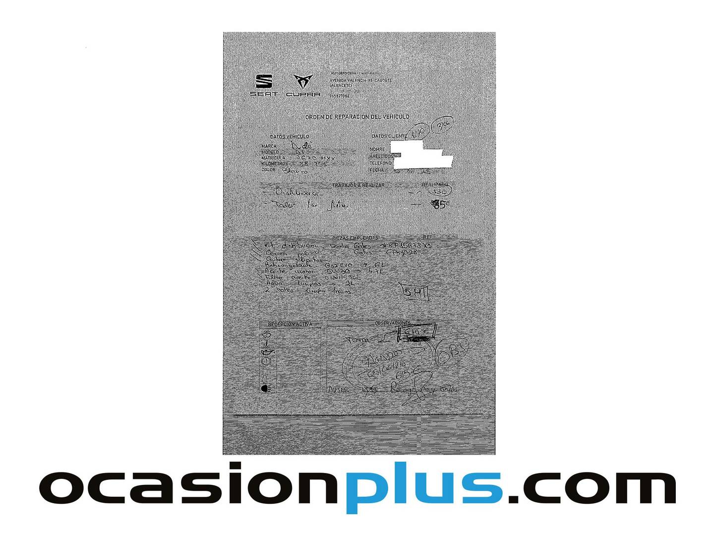 Foto del mantenimiento del Audi A3 Audi A3 Sportback Attracted 1.6 TDI (105 CV)