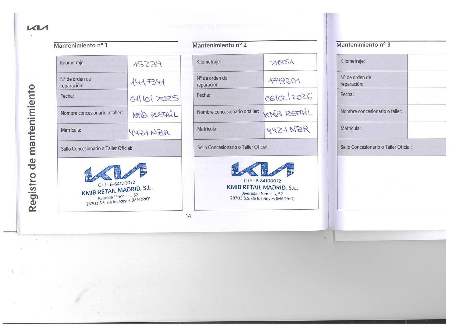 Foto del mantenimiento del KIA XCeed KIA XCeed 1.0 T-GDi Drive (100 CV)
