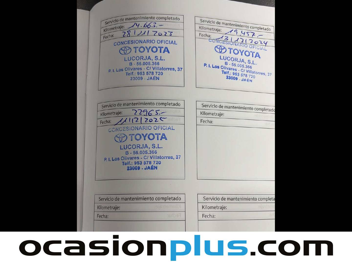 Foto del mantenimiento del Toyota Corolla Toyota Corolla 125H Business E-CVT (122 CV)