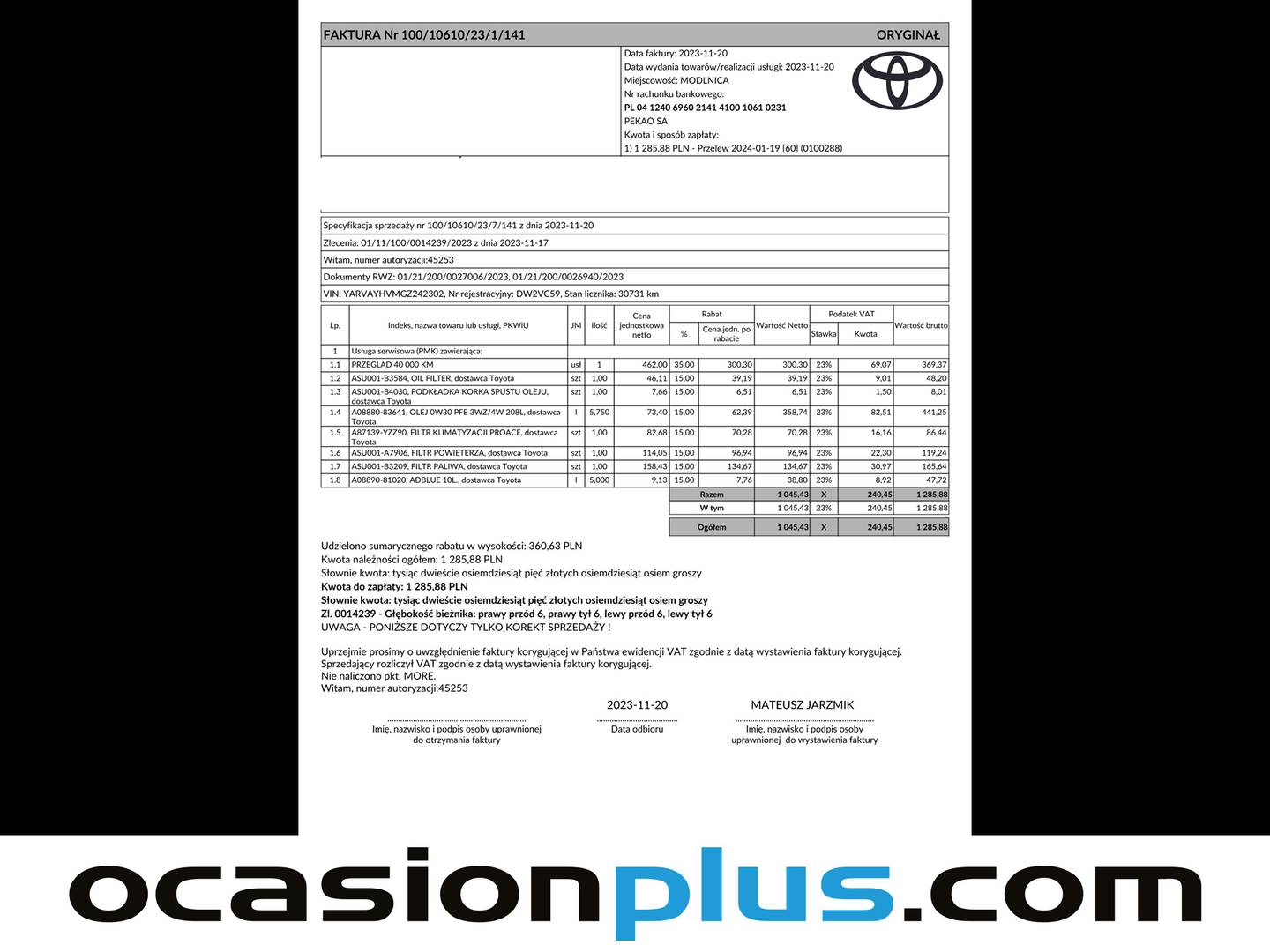 Foto del mantenimiento del Toyota Proace Verso Toyota Proace Verso 1.5D Shuttle VX L2 (120 CV) 9 Plazas