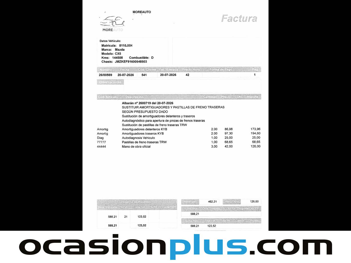 Foto del mantenimiento del Mazda CX-5 Mazda CX-5 2.2 DE Black Tech Edition 2WD (150 CV)