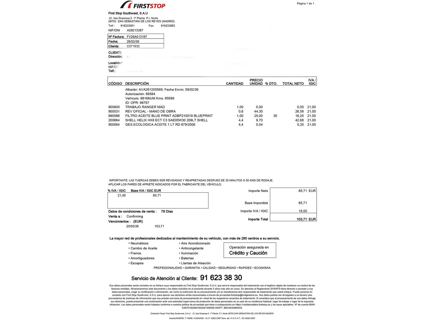 Foto del mantenimiento del KIA Ceed KIA Ceed 1.6 MHEV iMT Drive (136 CV)