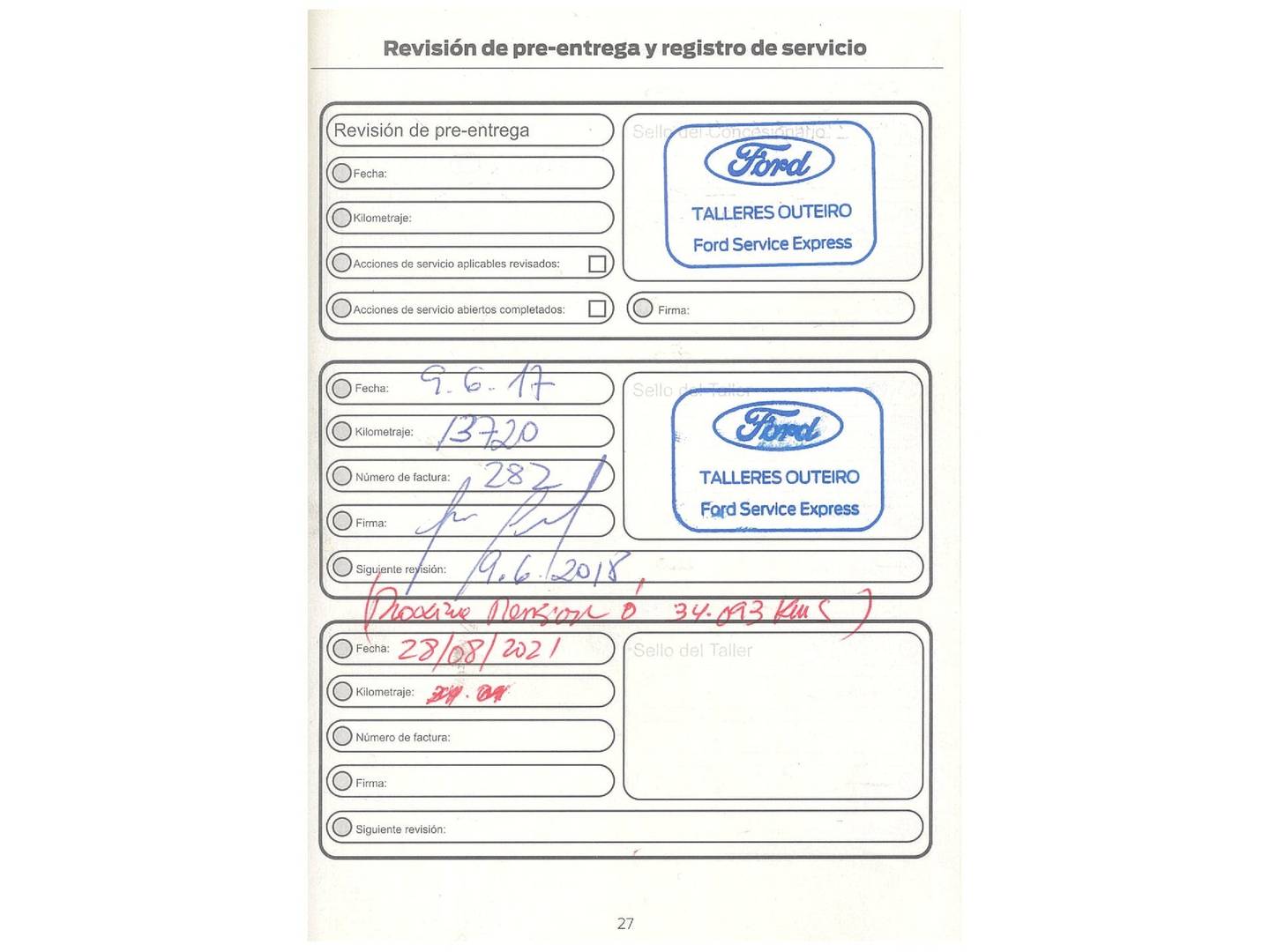 Foto del mantenimiento del Ford Focus Ford Focus 1.0 Ecoboost ST-Line (125 CV)