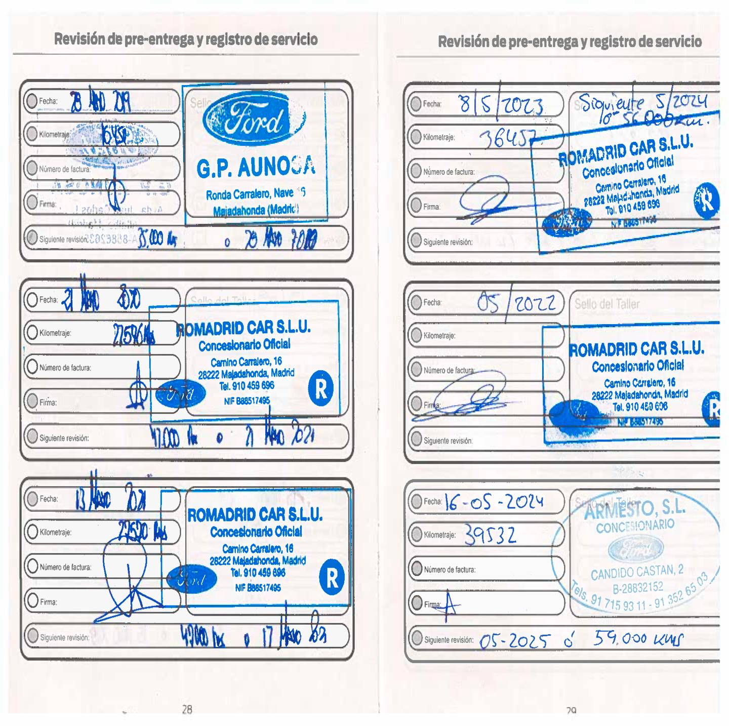 Foto del mantenimiento del Ford Fiesta Ford Fiesta 1.25 Duratec Titanium (82 CV)