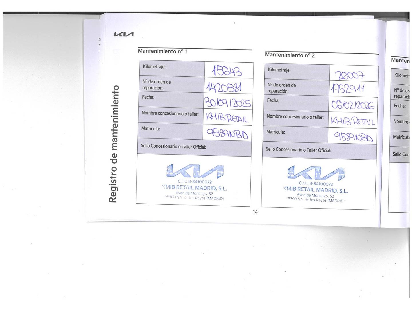 Foto del mantenimiento del KIA XCeed KIA XCeed 1.0 T-GDi Drive (100 CV)
