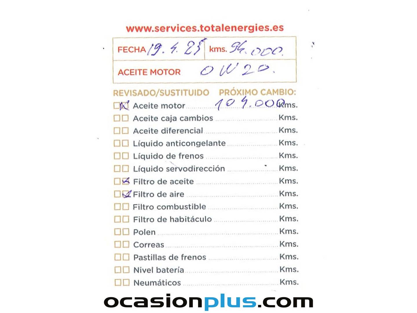 Foto del mantenimiento del Renault Clio Renault Clio Intens TCe (90 CV)