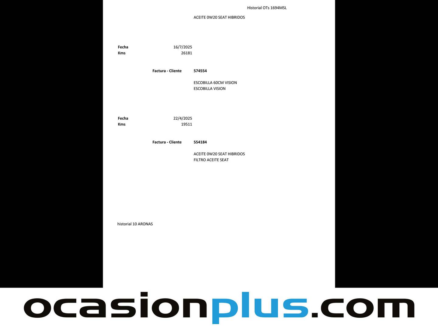 Foto del mantenimiento del Seat Arona Seat Arona 1.0 TSI Style XL DSG (115 CV)