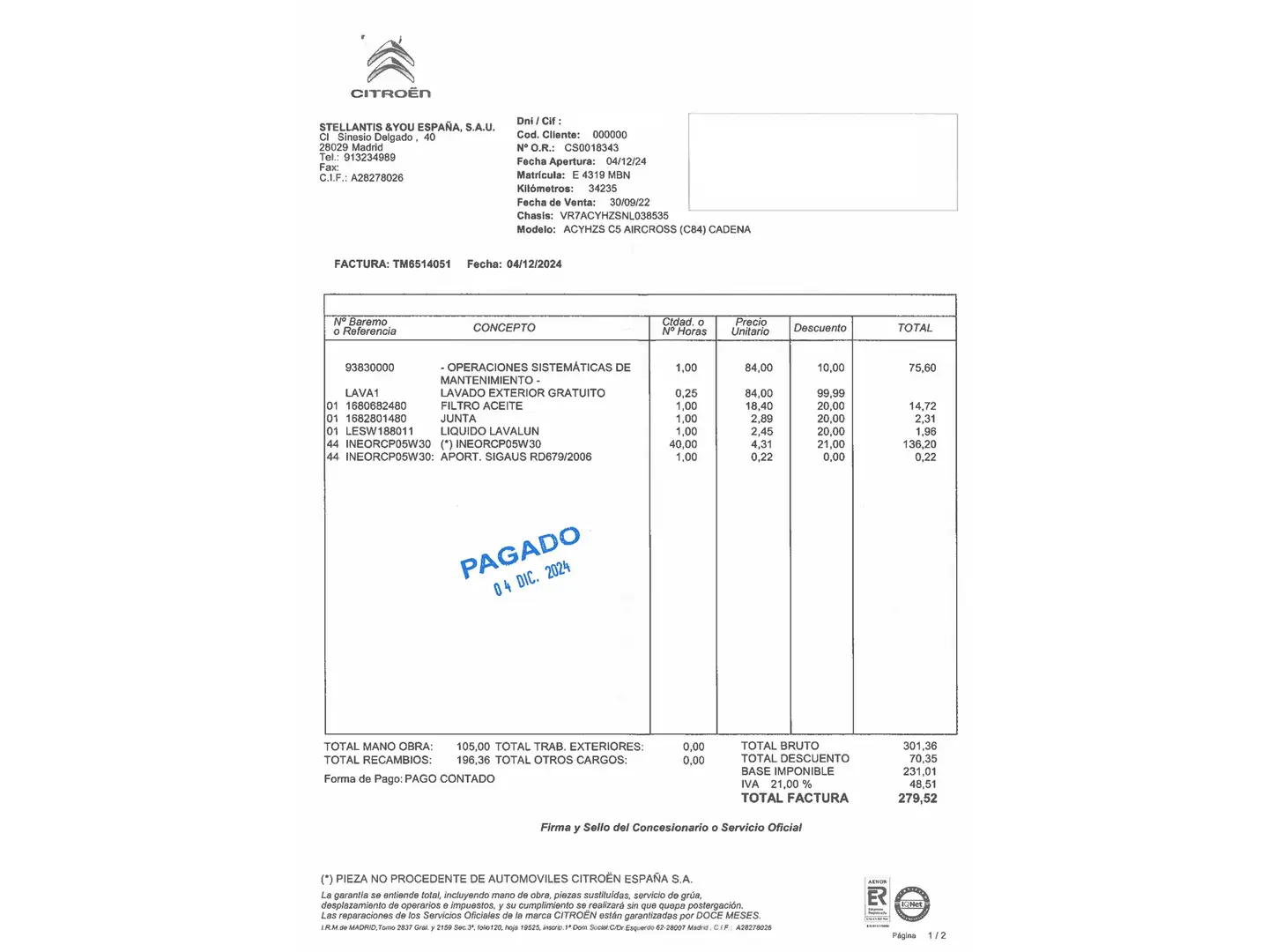 Foto Citroën C5 Aircross Citroen C5 Aircross BlueHdi 130 S&S C Series EAT8 (131 CV)