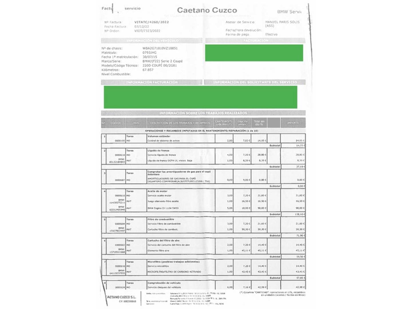 Foto BMW Serie 2 BMW Serie 2 220d Coupe (190 CV)