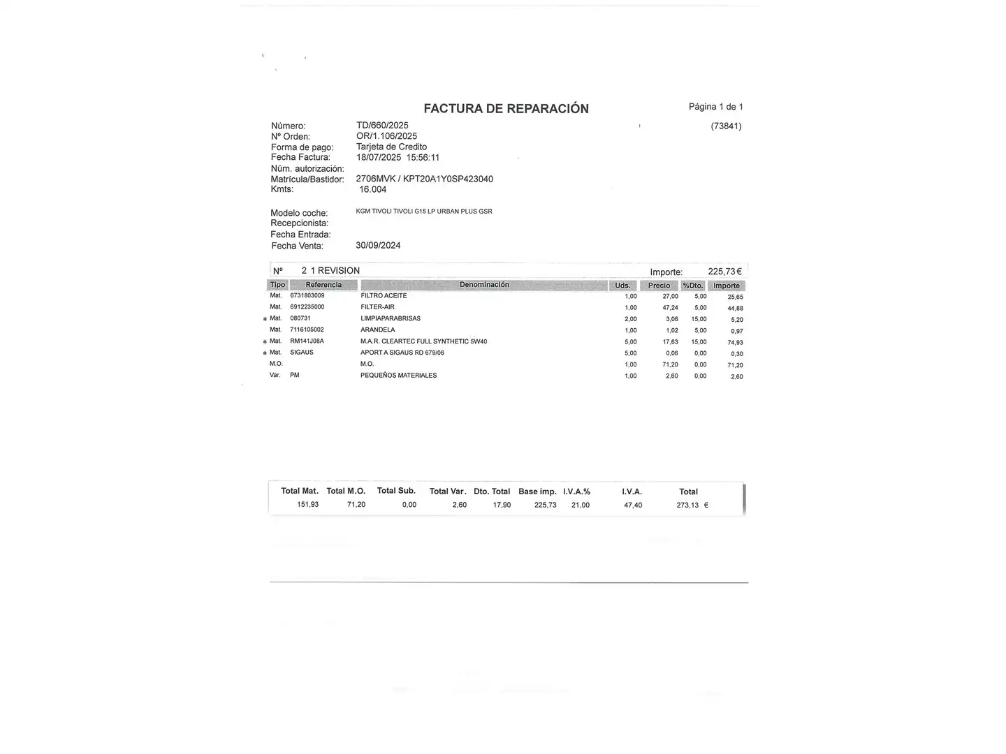 Foto KGM Tivoli KGM Tivoli G15T LP Urban Plus (135 CV)
