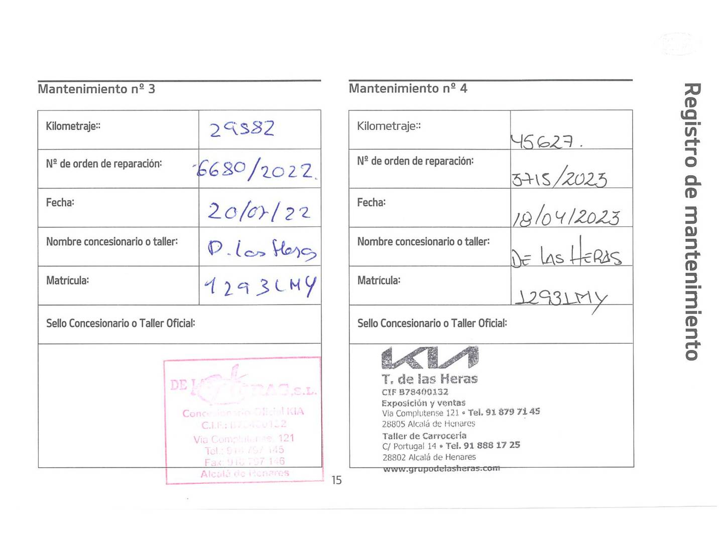 Foto del mantenimiento del KIA Sportage KIA Sportage 1.6 MHEV Drive 4x2 (136 CV)