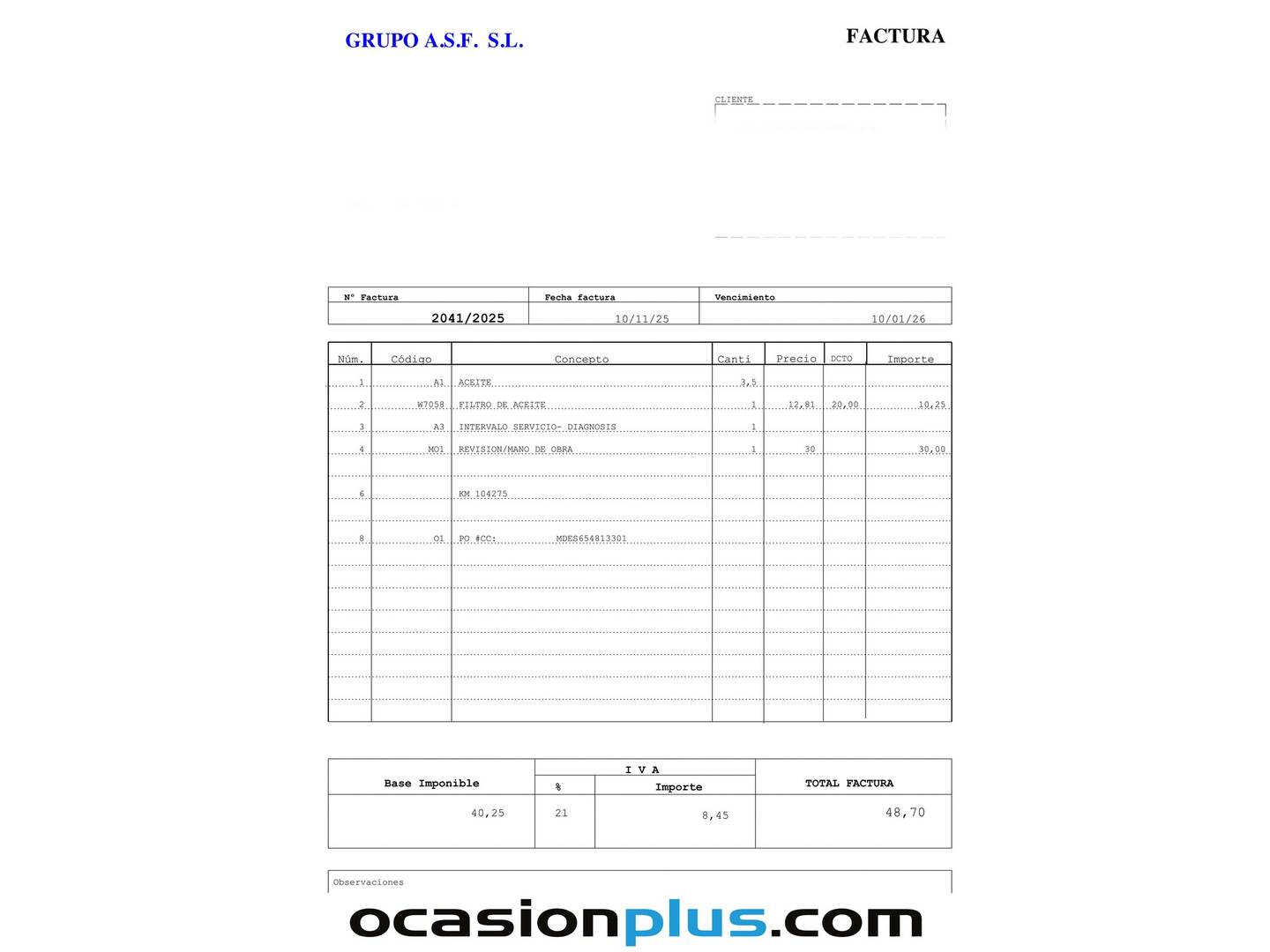 Foto del mantenimiento del Peugeot 3008 Peugeot 3008 PureTech 130 S&S Allure Pack (130 CV)