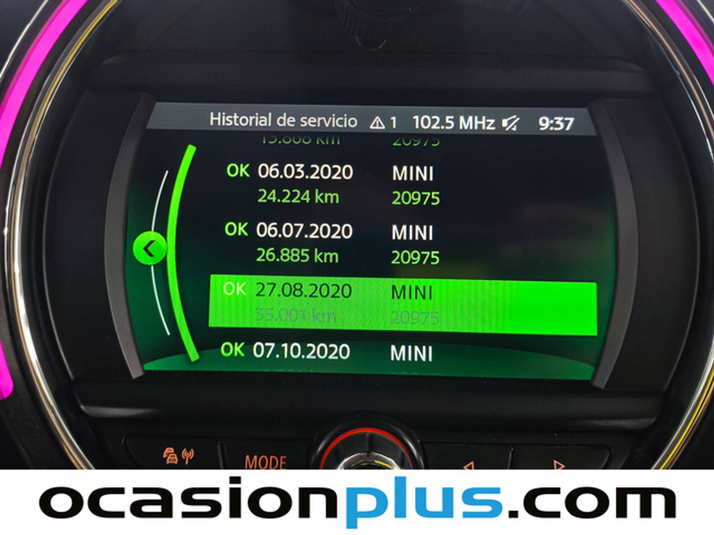 Foto del mantenimiento del Mini MINI Mini MINI Cooper 5 Puertas One D (95 CV)