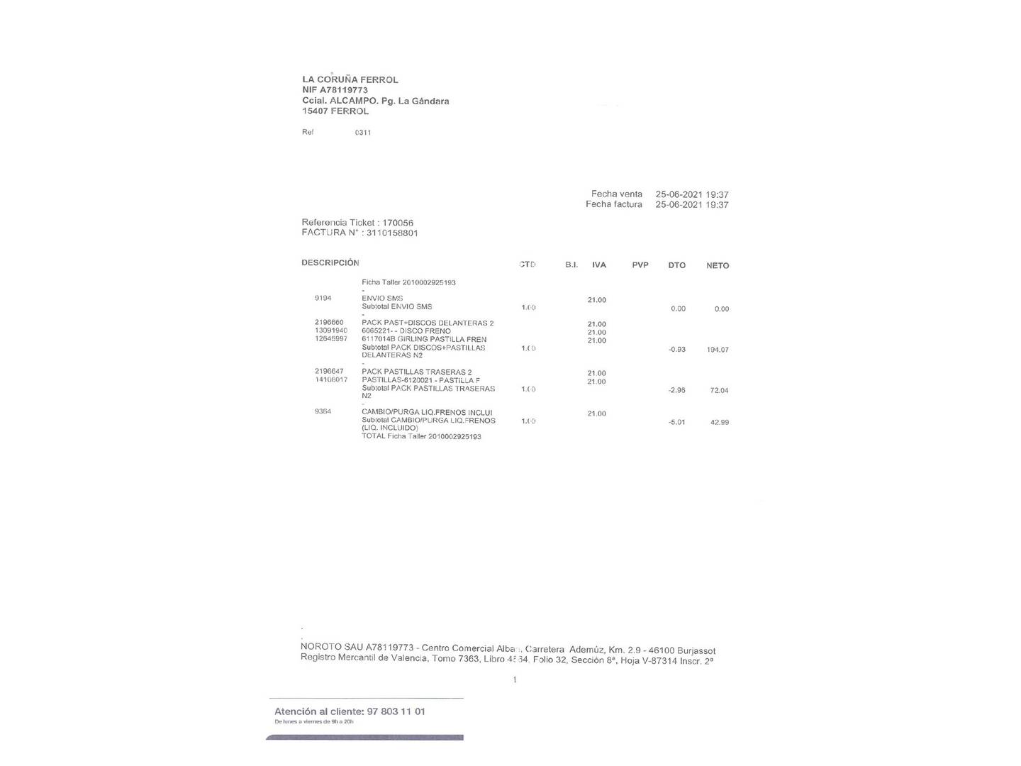 Foto del mantenimiento del Fiat 500L Fiat 500L 1.4 16v (95 CV)