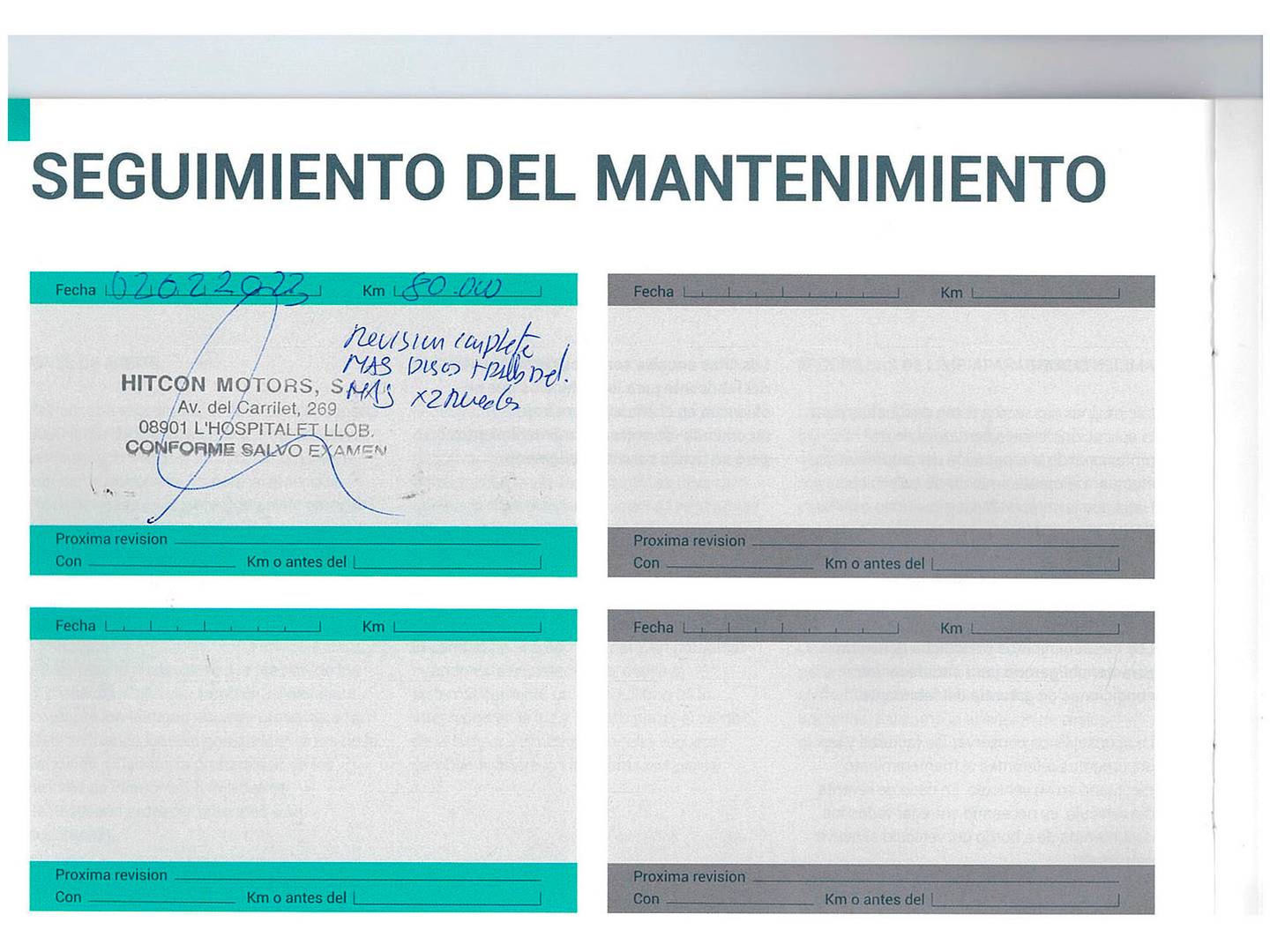 Foto del mantenimiento del Ford Fiesta Ford Fiesta 1.1 Ti-VCT Trend+ (85 CV)