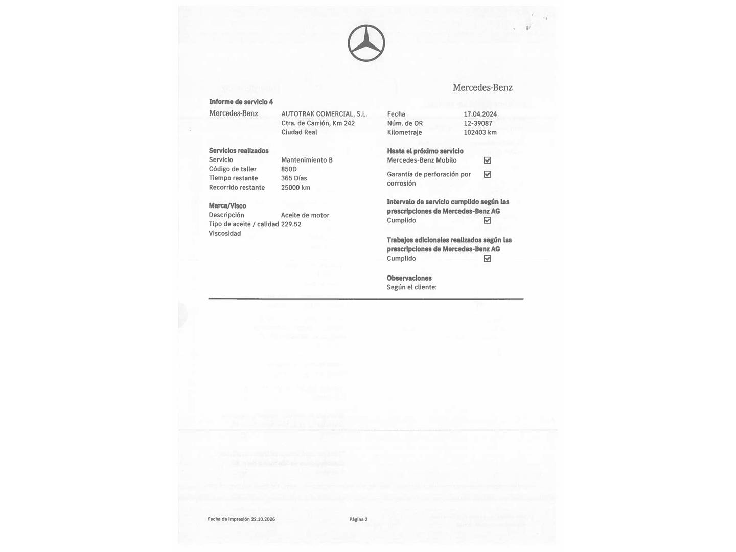 Foto del mantenimiento del Mercedes Clase C Mercedes Clase C C Coupe 300 (245 CV) Pack AMG